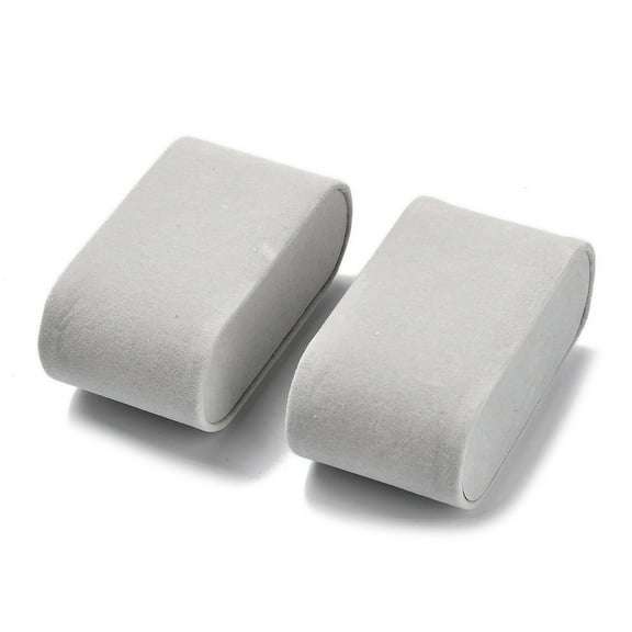 12 pc Velvet Bracelet Pillow Jewelry Displays for Jewelry Bracelet & Watch Displays Oval Gainsboro 8x4.35x3.6cm