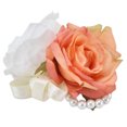 thumbnail image 2 of Flor De Muñeca, Ramillete De Muñeca De Flor De Baile Diseño Elegante Flor De Seda De Moda Para Boda Para Aniversario Para Fiesta De Baile Cergrey Naranja, 2 of 8