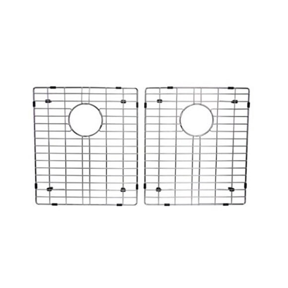 Starstar 50/50 Double Bowl Kitchen Sink Bottom Two Grids, Stainless Steel, 17" x 14"
