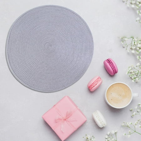 

Woven Spiral Table Placemats 15 Inches Round Set Of 4 Non Slip Dining & Kitchen Table Mats