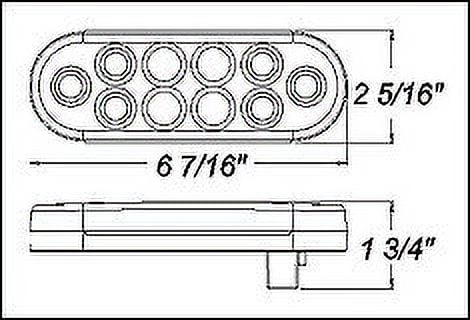 XXXXX Set of 6 Pcs LED 6" Oval Red Brake Stop Turn Tail Marker Signal Lights for Truck Trailer Tractor w Grommet Pigtail Kit DOT SAE Approved