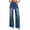 Blue, variant on Bloomae Women's Wide Leg Baggy Jeans - Stretchy Baggy High Waisted Relaxed Fit Pants, Super Soft Stretch Denim with Front Seam Black M