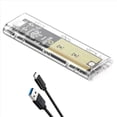 thumbnail image 3 of 3X M2 SSD Case M.2 NVME SSD Enclosure Portable USB3.1 Type-C SSD Transparent Hard Disk Case 5Gbps for PC, 3 of 6