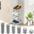 thumbnail image 7 of Shoe Rack, Storage Cabinet, Small Size Easy To Install Removable Washable Shoe Organizer, Thickened and Widened Corner Plastic Shoe Rack for Home Entryway Garage Bedroom Bathroom, 7 of 7