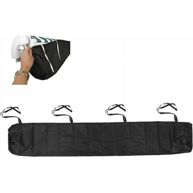 Protection Complète pour Auvent Extérieur, Couverture de Canopy Grise 420D pour Toutes Saisons, Couverture Imperméable Anti-Poussière avec Cordon de Serrage Réglable pour l'Imperméabilisation, Facile à Nettoyer et à Transporter