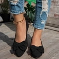 thumbnail image 5 of YLYL Women's Suede Bow Pointed Toe Flat Shoes Slip on Soft Comfy Casual Dress Ballet Flats, 5 of 6