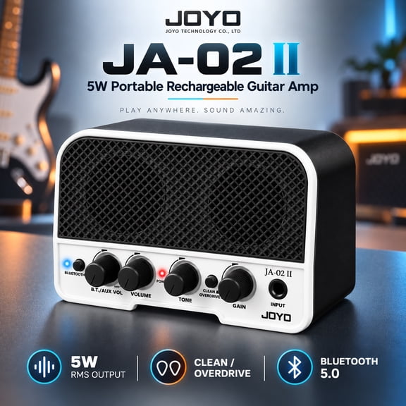 JOYO 5W Electric Guitar Amp Small Practice Amp with Bluetooth Rechargeable JA-02