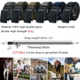 thumbnail image 5 of Mens Belts Web, Ratchet Belt for Men Casual, Double-sided Reversible Work Belt Breathable Fabric Waist Strap for Outdoors(Black and Green), 5 of 7