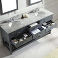 thumbnail image 6 of Caroline Estate 72" Double Bath Vanity in Espresso with Black Galaxy Granite Top and Round Sink with Brushed Nickel Faucet and Mirrors, 6 of 9