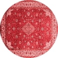 thumbnail image 1 of Ahgly Company Indoor Round Medallion Red Traditional Area Rugs, 3' Round, 1 of 4