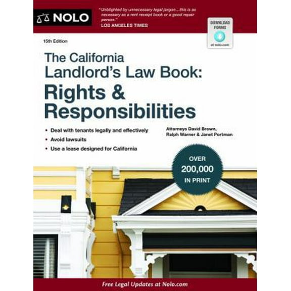 Pre-Owned The California Landlord's Law Book: Rights & Responsibilities (Paperback) 1413318533 9781413318531