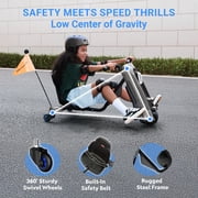 McLaren 24V Ride on Toys for Kids, Electric Go Kart Powered Drift Kart with Adjustable Seat for Big Kids Boys Girls, Black