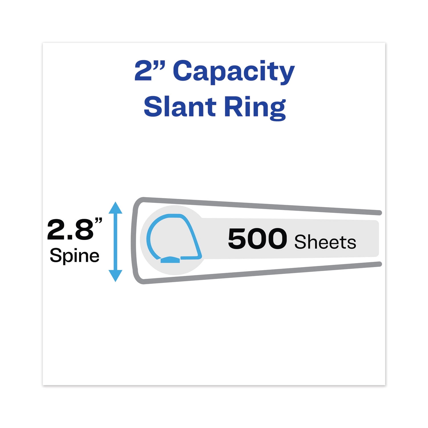 Avery Heavy-Duty View Binders, 3 Rings, 2" Capacity, 11x17, White