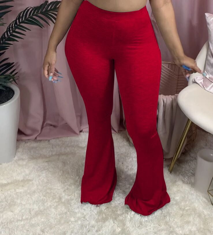 high waisted flare pants plus size