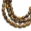 Cousin Glass Brown Oval Beads, 1 Each
