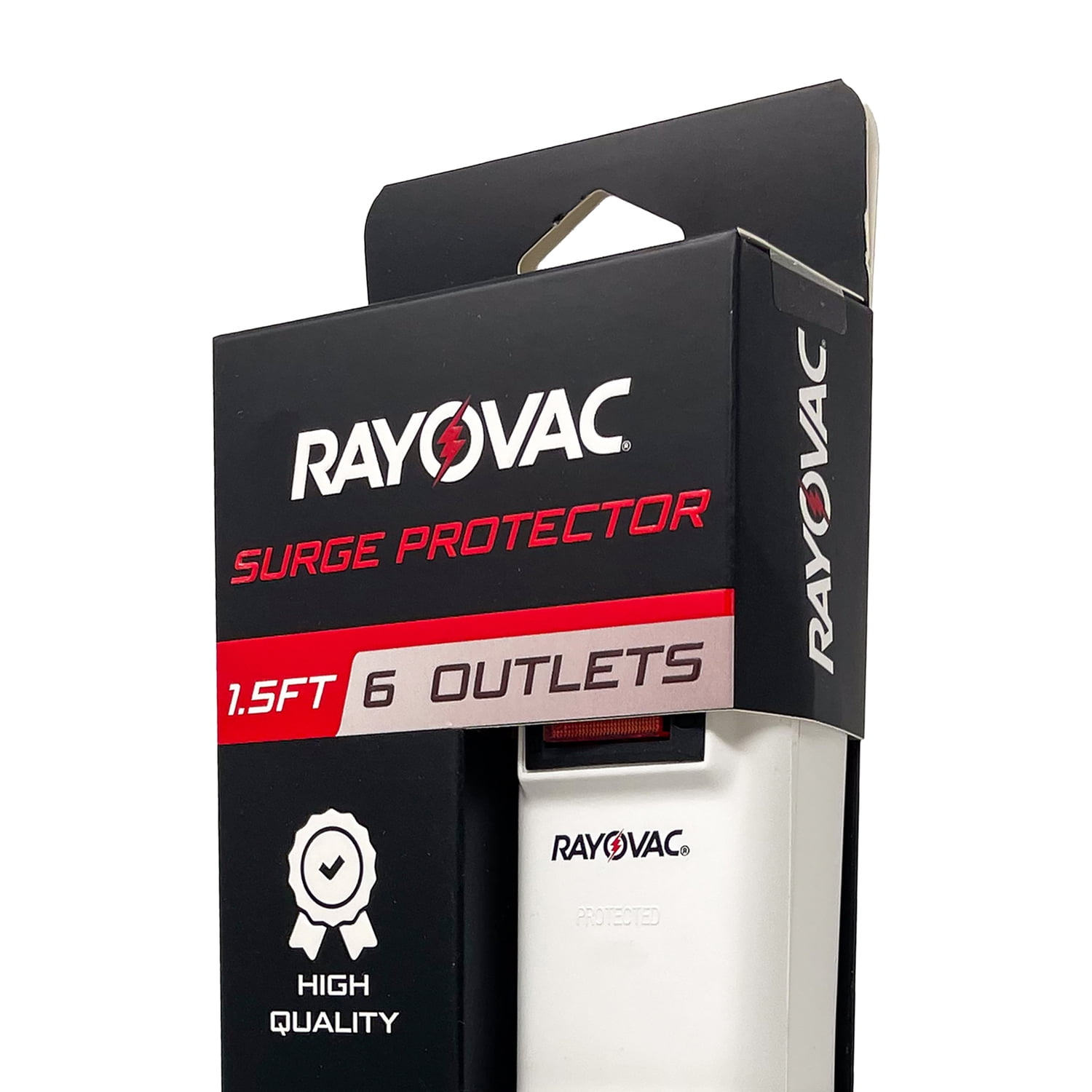 RAYOVAC 1,000-Joules Surge Protector Power Strip, 6 AC Outlets, 1.5-Ft. Cord, HM-PS-170