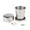 Silver#2, variant on RuiJiao Collapsible Travel Cup, Stainless Steel Folding Camping Cup Portable Drinking Mug For Hiking, Picnic and other Outdoor Activities