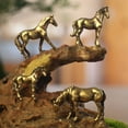 thumbnail image 4 of Horse Statue Decorations - Hand Carved Copper Alloy, Aesthetic Upgrade, Housewarming Gift, Minimalist Desktop Ornament, 4 of 6