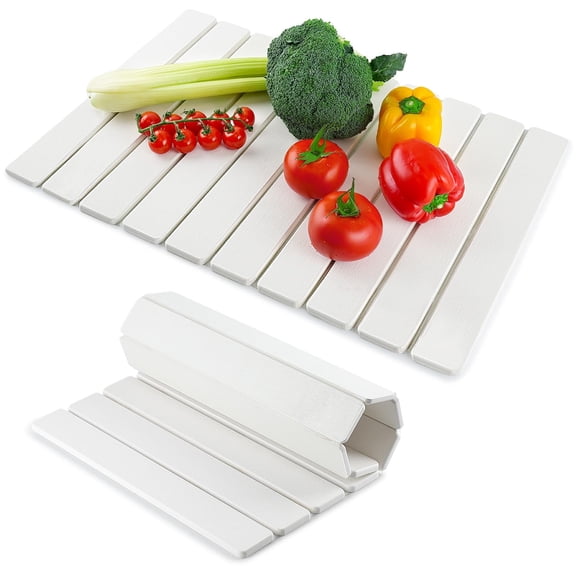 Gimgong Stone Dish Drying Mat for Kitchen Counter | 24"×16" Diatomaceous Earth Quick-Dry Absorbent Large Dry Mats White