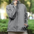 thumbnail image 4 of Rain Jacket for Women Long Sleeve Waterproof Windbreaker Packable Zip Up Rain Coats with Pockets Outerwear, 4 of 5