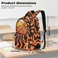 thumbnail image 7 of Kuiaobaty Basketball Print Backpack for Kids Boys Ice Cream Print School Bag with Side Pockets 17 Inch Backpack Bookbag for School, Orange, 7 of 7