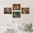 thumbnail image 2 of PixonSign Framed Wall Art Whimsical Dog Playing Poker Game Posters, Set of 4 Humorous Canine-Themed Fine Art Vintage Canvas Prints, Grotesque Wall Décor for Home Decor - 11"x14" Natural, 2 of 5