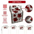 thumbnail image 5 of Christmas Poinsettia Cotton Linen Table Runner Winter Red Floral Pine Leaf Retro Farm Dining Table Runners for Home Decor Party Dining Room Restaurant Kitchen Party 13" x 108", 5 of 9