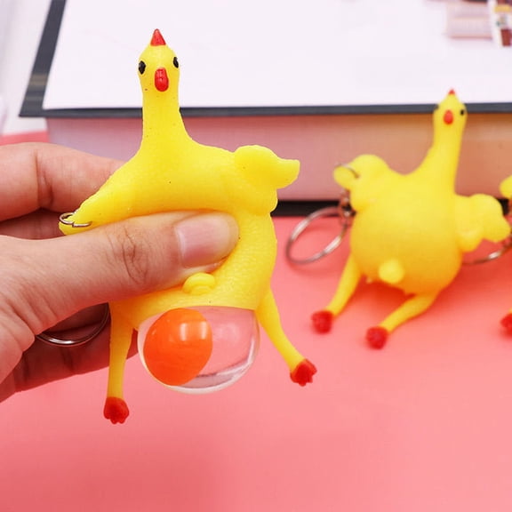 Egg Laying Chicken Ornament,Kneading Soft Rubber Toy,Cute Poultry Decoration,Easter Gift,Kitchen Decoration,Garden Decoration,Stress Relief Toy,Fun Plush Toy,Cute Rubber Chicken Soft Toy