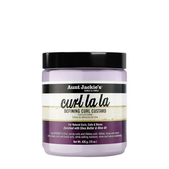 Aunt Jackie's Curl La La Defining Curl Custard Moisturizing Hair Cream, 15 oz