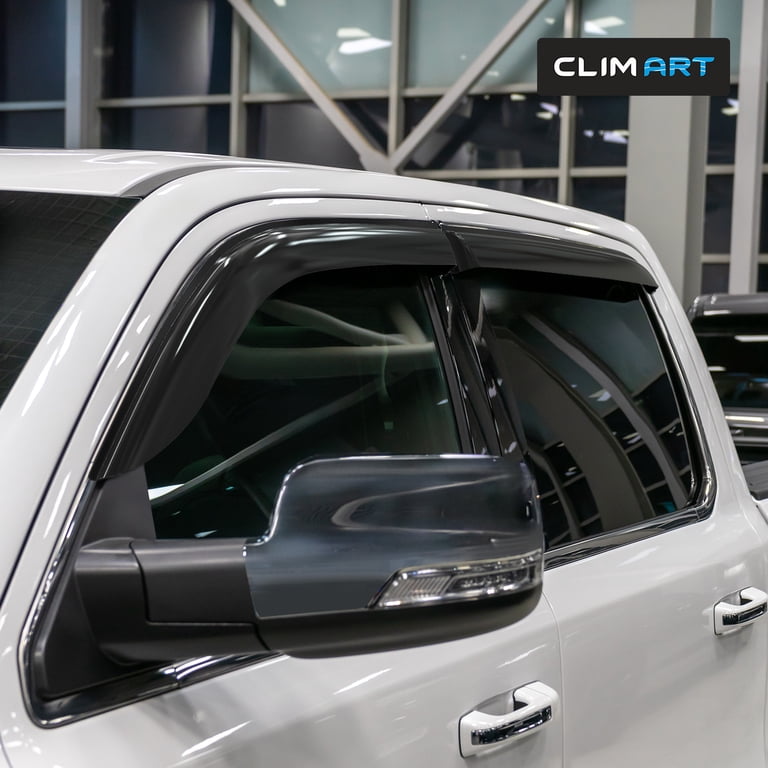 AVS In-Channel Vent Visors For 2019-2025 Ram 1500 Quad Cab – Smoke Rain Guards, 4-Piece Set