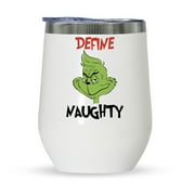 Modern Elegance Grinch Christmas Wine Tumbler 12oz Stainless Steel Double Insulated