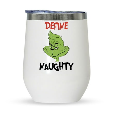 Modern Elegance Grinch Christmas Wine Tumbler 12oz Stainless Steel Double Insulated