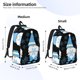thumbnail image 2 of Disketp Christmas Gnome Snowflake Mochila de Lona Estampada, Mochila Escolar de Viaje Ligera para Estudiantes y Portátil-Small, 2 of 5