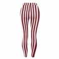 thumbnail image 6 of Guluxicc Women Leggings Stretch Tummy Control High Rise Yoga Pants Halloween Striped Leggings, 6 of 7