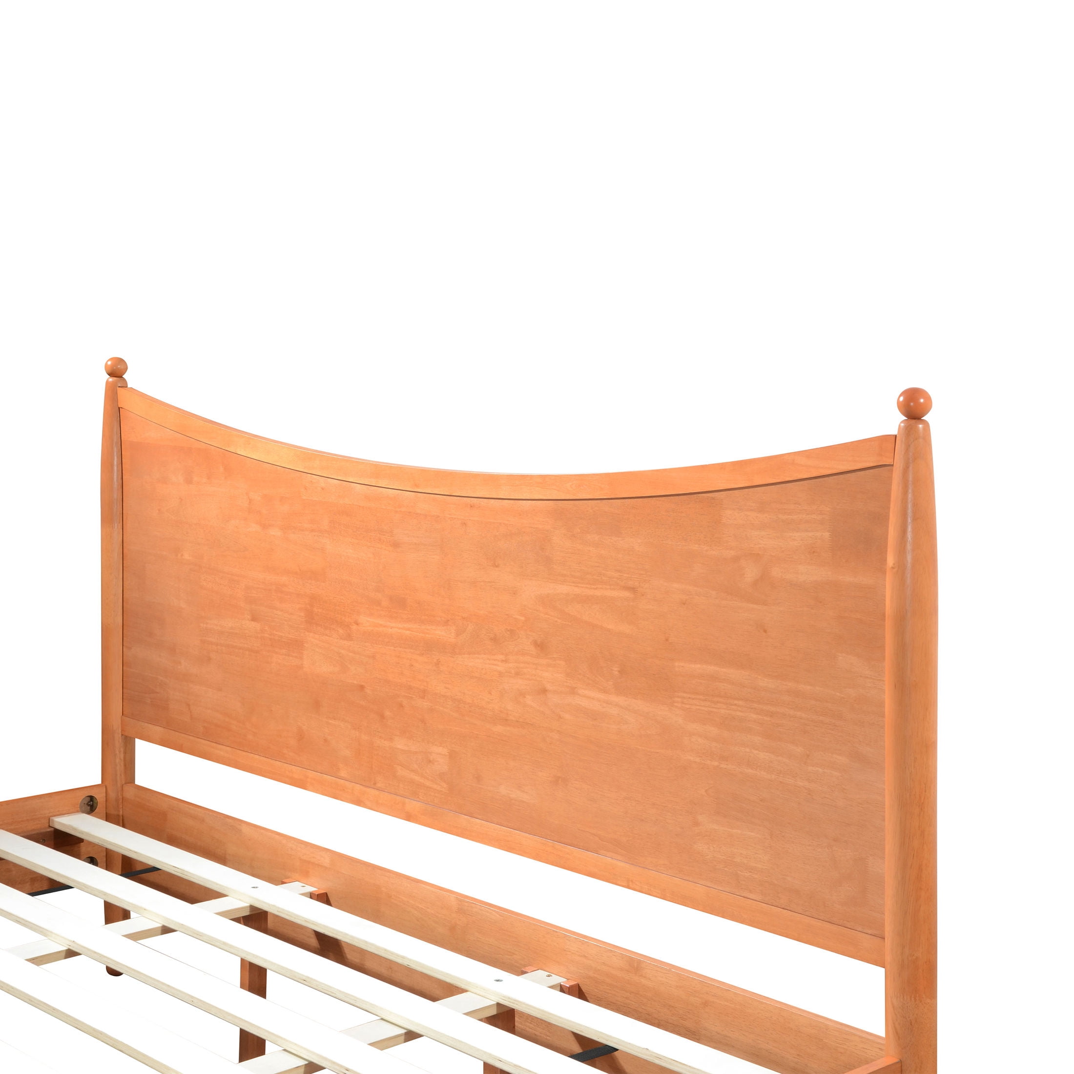 Christopher Knight Home King Bedroom Set, Wood Bed with Curved Headboard and 2 Nightstands, Honey Oak+Natural