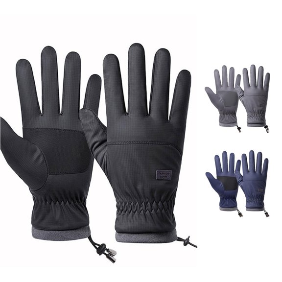 PMVFHDE Gloves & Mittens Winter Solid Knitted Suitable For Both Men And Women Providing Warmth And Comfort Black - One Size