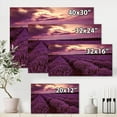 thumbnail image 4 of Designart Sunrise & Dramatic Clouds Over Lavender Field III Canvas Wall Art, 4 of 4