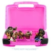Life Made Better Toy Storage Organizer - Compatible With Moana Mini Figures - Durable Carrying Case- Pink