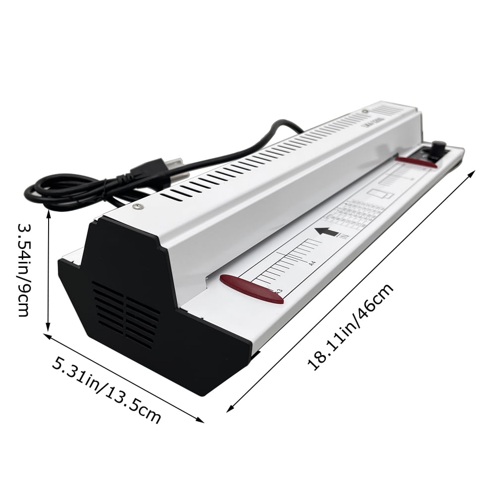 12.6" Width All Metal Thermal Laminating Machine 4 Rollers Hot Cold Laminator 110V