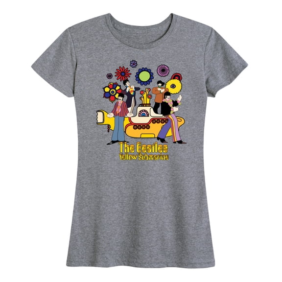 The Beatles - Yellow Submarine Floral - Women's Short Sleeve Graphic T-Shirt