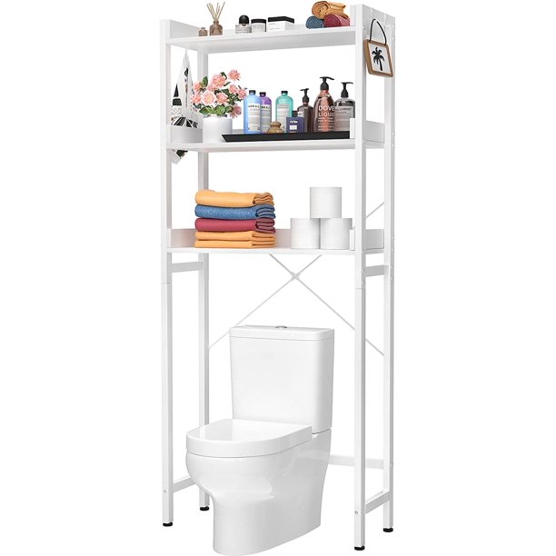SOURCE OverTheToilet Storage Rack, 3Tier Bathroom Organizer Shelf Over Toilet, Freestanding