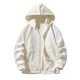 thumbnail image 1 of Gibobby Sudadera cierre hombre Sudadera con capucha para hombre, casual, con bolsillos con cierre completa, sudadera de manga larga, chamarra deportiva(Blanco,M), 1 of 4