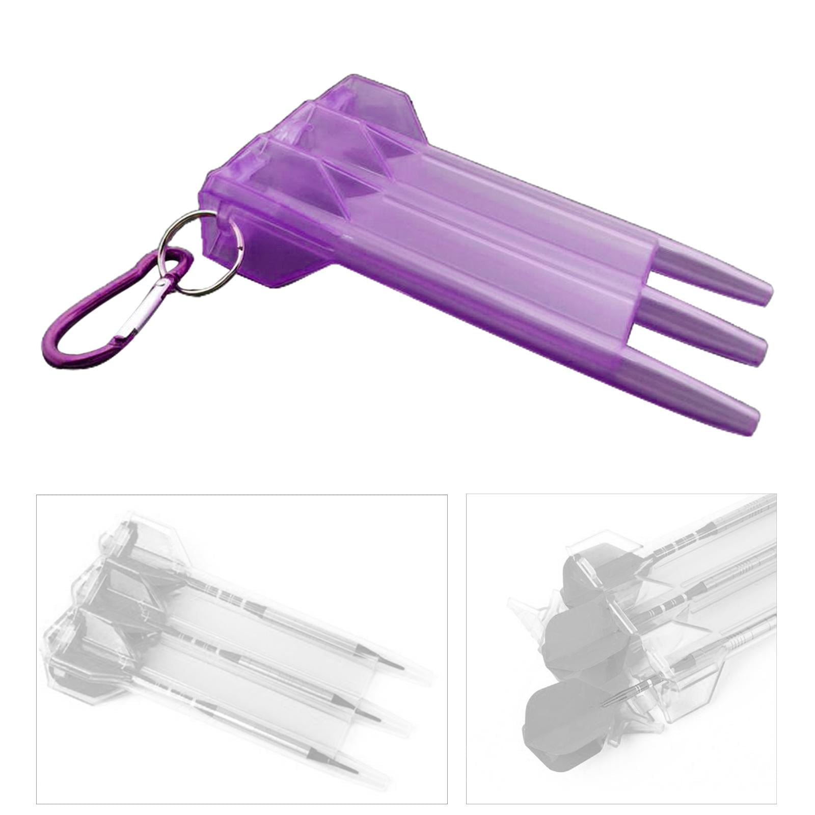 Durable Nylon Dart Case with Hook Steel/Soft Tip Darts Storage Box Purple 