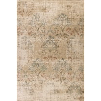 8'x11' Champagne Beige Machine Woven Damask Indoor Area Rug