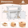thumbnail image 4 of JOIVI 40-50 Gallon Fish Tank Stand with Hidden Cat Litter Box Cabinet and Cat Perch, Cat Viewing Aquarium Stand with Storage Shelf, 36.2"x20.5" Tabletop, 660 LBS Capacity, White, 4 of 7