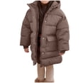 thumbnail image 1 of Kids Winter Jacket, Winter Thick Down Filled Windproof Warm Hooded Parka with Large Collar, Kids Jacket, 1 of 6