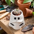 thumbnail image 6 of DefiDgd Cute Ghost Shaped Ceramic Succulent Planter Pot,Small Plant Flower Container for Halloween Indoor Tabletop Bedroom Living Room Balcony Farmhouse Home Decor(C), 6 of 7