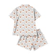 thumbnail image 4 of IYYVV Halloween Pajamas Women Ghost Pumpkin Print Shirts Matching Shorts Pjs Sets 2026 Cute Funny Sleepwear White L, 4 of 5