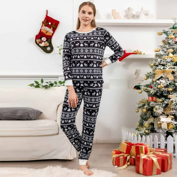 Matching Christmas Pajamas Set for Family, Funny Holiday Cute Let It Snow  Print Tops and Plaid Pants Xmas Sleepwear Pjs Set, Women, Medium :  : Clothing, Shoes & Accessories