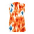 thumbnail image 6 of GNFQXSS Womens Crew Neck Tank Top Color Block Sleeveless Tunic Casual Streetwear Lightweight Flowy Summer Top Orange L, 6 of 7